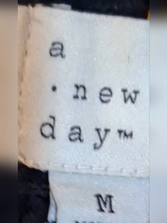 A New Day Black Maxi Dress White Embroidery Smocked Back M - Picture 6 of 8